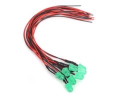 Laxiscreed Lâmpadas De Led Coloridas 12v 8mm De Alta Intensidade, Verde Ou Verde Esmeralda, Com Fio De 20cm 26awg