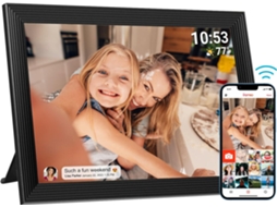Moldura Digital Inteligente Wifi Yunzii 10,1 Polegadas 1280x800 Ips Lcd Touch Screen Com 32 Gb De Memória Pretoperfeito Para Presentear, Natal