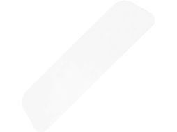 Película anti-incrustante para espelho retrovisor interno de carro, 60x250mm, formato triangular.