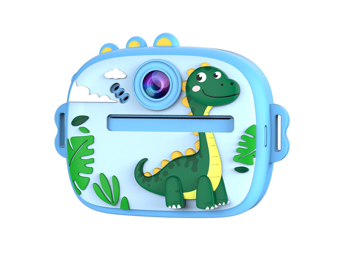 Câmera Instantânea Infantil (tela Padrão A, Bateria Grande, Cartão de Memória Não Incluído) YUNZII (dinossauro Azul)