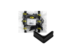 Virola Angular Preta 25 Peças 35x35 Mm Gibalto
