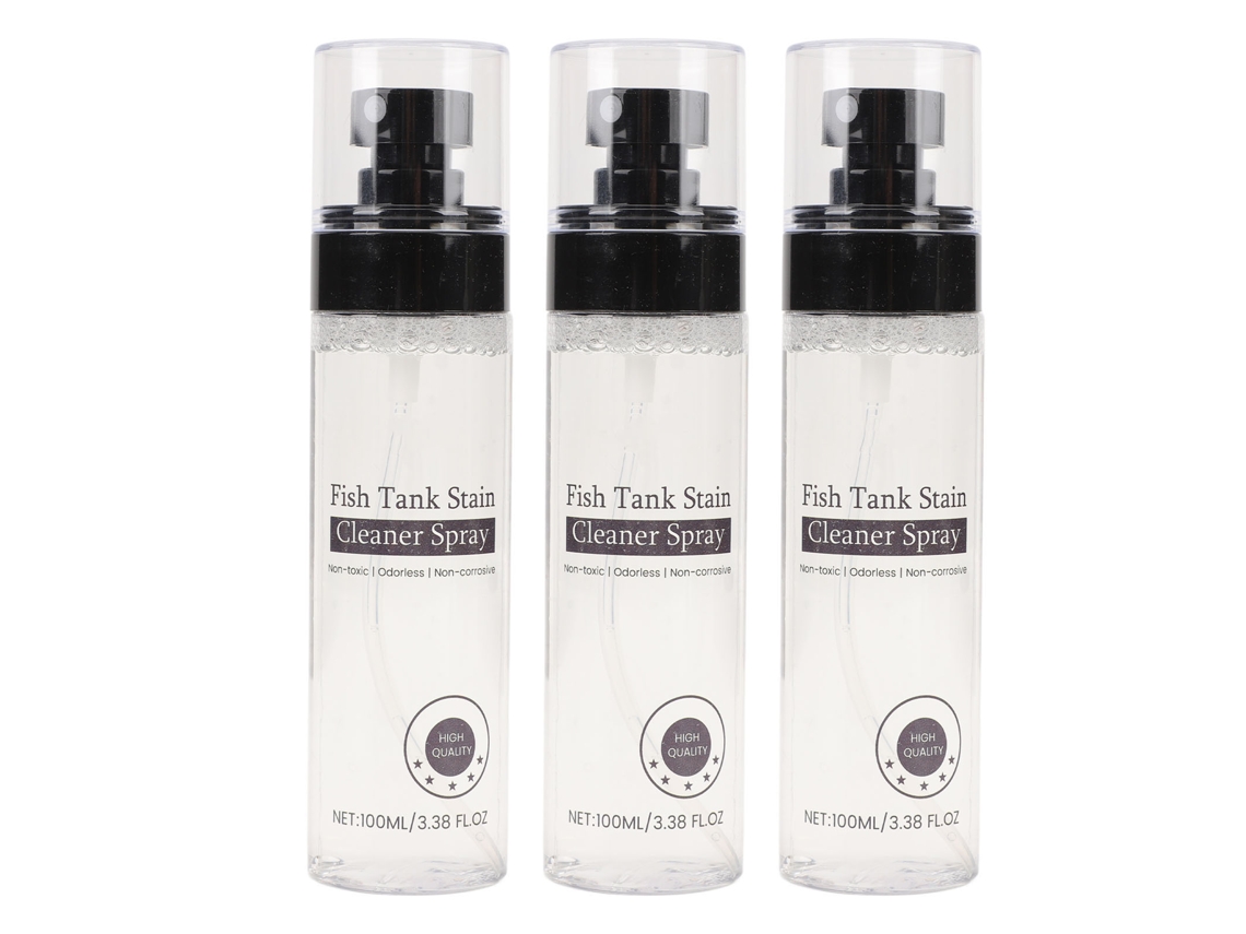 3 Peças Spray Limpador De Aquário 100ml Para Limpeza De Manchas
