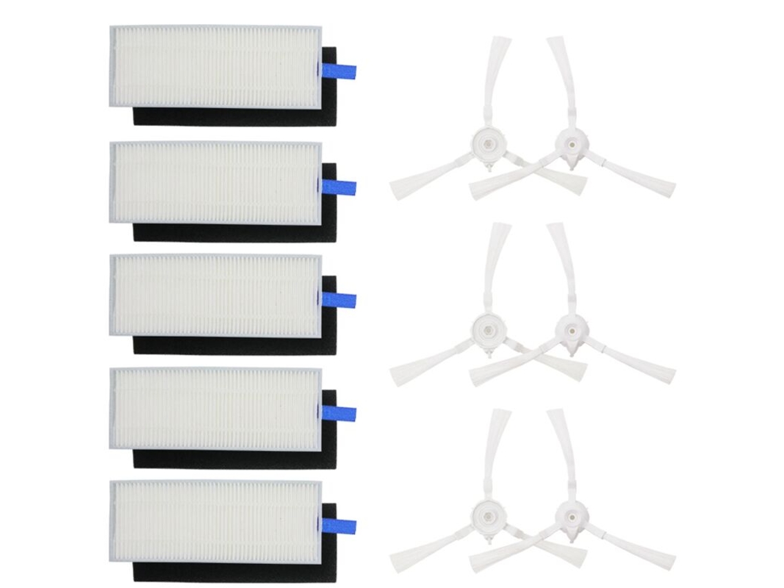 Kit de Substituição para Filtro Hepa, Escova Lateral e Acessórios do Robô Aspirador Qihoo 360 S6 BRILVIBERA