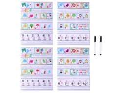 Set Pegatina de Pizarra Branca Autoadhesiva Pvc Reutilizável para Parede Letras Alfabeto Educativo Pré escolar