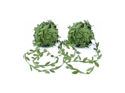 2 Rolos de Fita com Folhas Artificiais Hera Verde para Decoração Parede Casamento BRILVIBERA (40m)