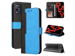 Capa De Couro Pu Com Flip Horizontal E Costura Colorida Para Infinix Hot 10 Play Business Com Suporte, Compartimentos Para Cartões E Porta-retratos