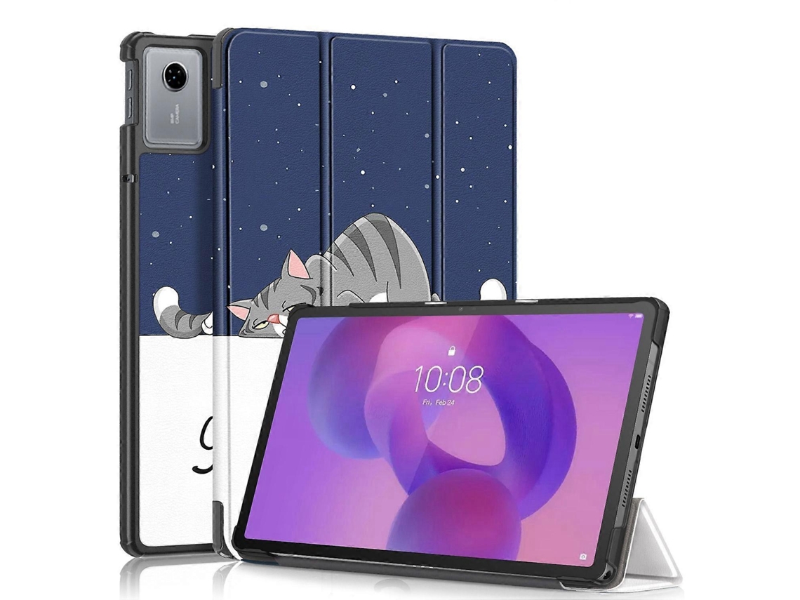 Capa De Couro Para Tablet Lenovo Tab Idea 11 / Xiaoxin Pad 2025 Custer Painted Com Suporte Triplo.