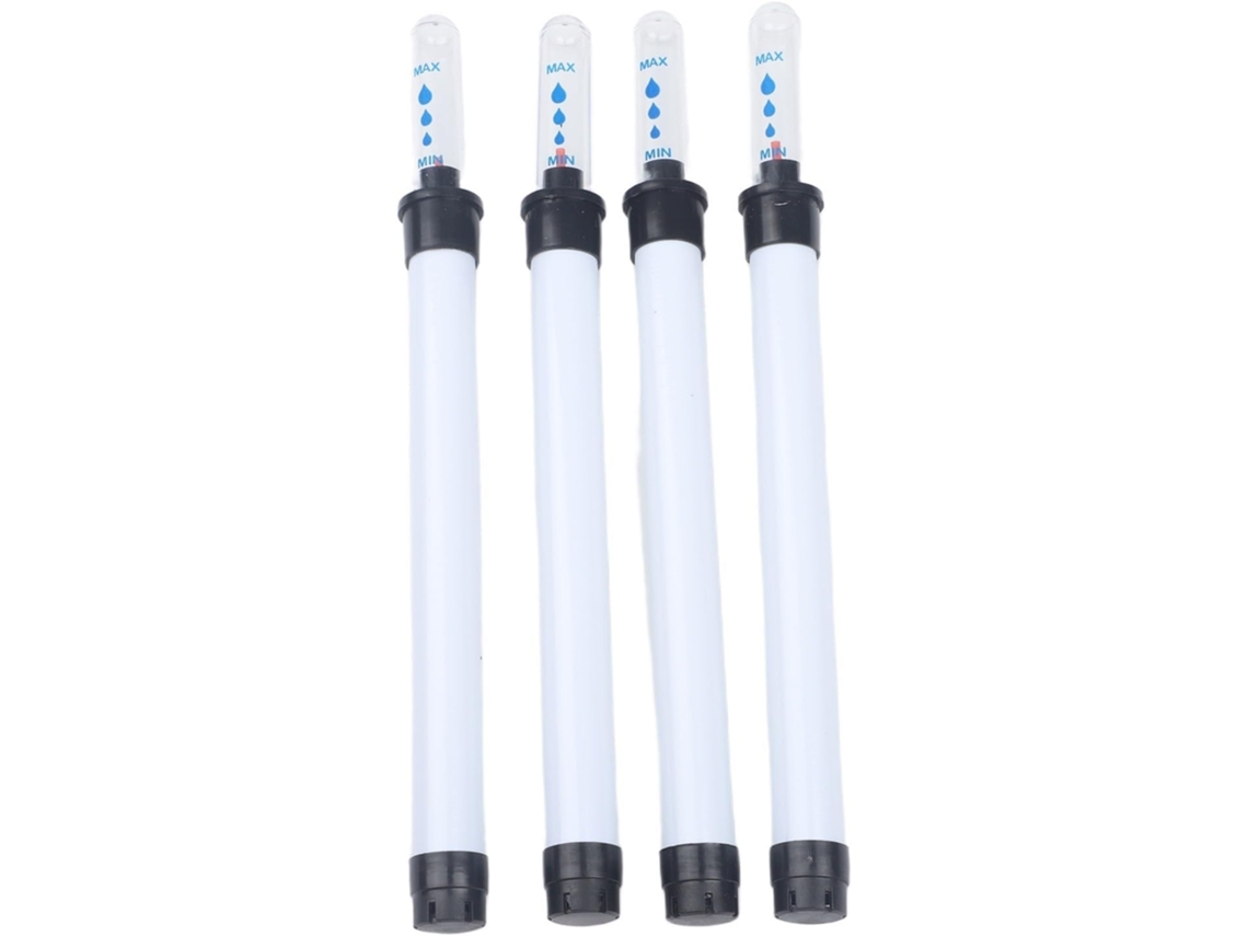 Kit Com 4 Medidores De Nível Água Para Vasos Flores, Monitor Rega Plantas Design Flutuador E Escala
