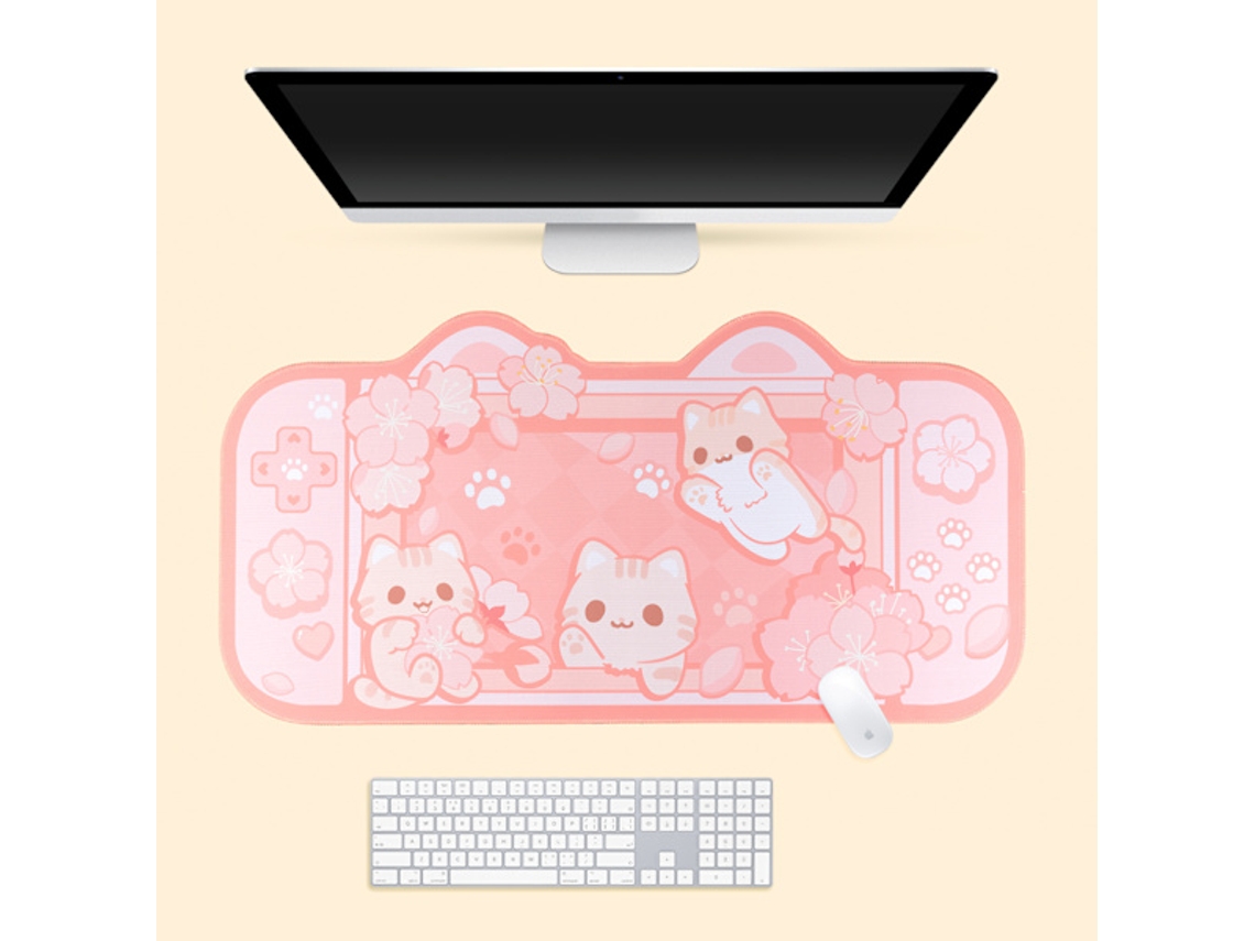 /ea/ Mousepad Grande Com Estampa De Gato Sakura, 7739,5cm Brilvibera