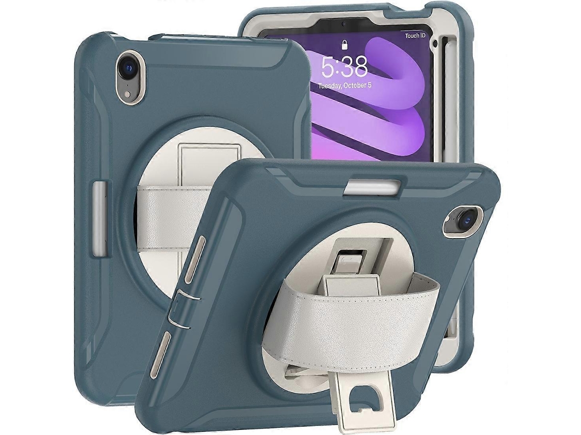Capa Protetora Para Tablet Em Pc + Tpu Com Rotação De 360 ​​graus Para Ipad Mini 6 / Mini 2024, Com Suporte E Alça De Mão.