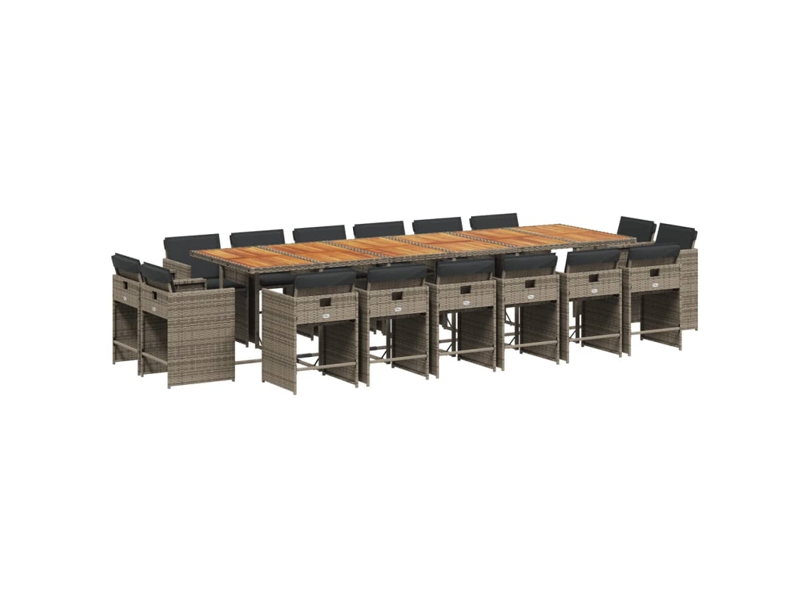 Garden Dining Set, Garden Dining Sets Vidaxl Cinzeto Rattan / Vime (n/a)