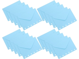 Refis De Envelopes Papel Homoyoyo A7 Com 6 Furos, Pacote Com 30 Unidades, Azul, Tipo Pasta, Para Folhas Avulsas, Ideais