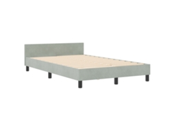 Conjunto 1 Cama Moderna Vidaxl Cinzento-claro Veludo (120 X 200 Cm)