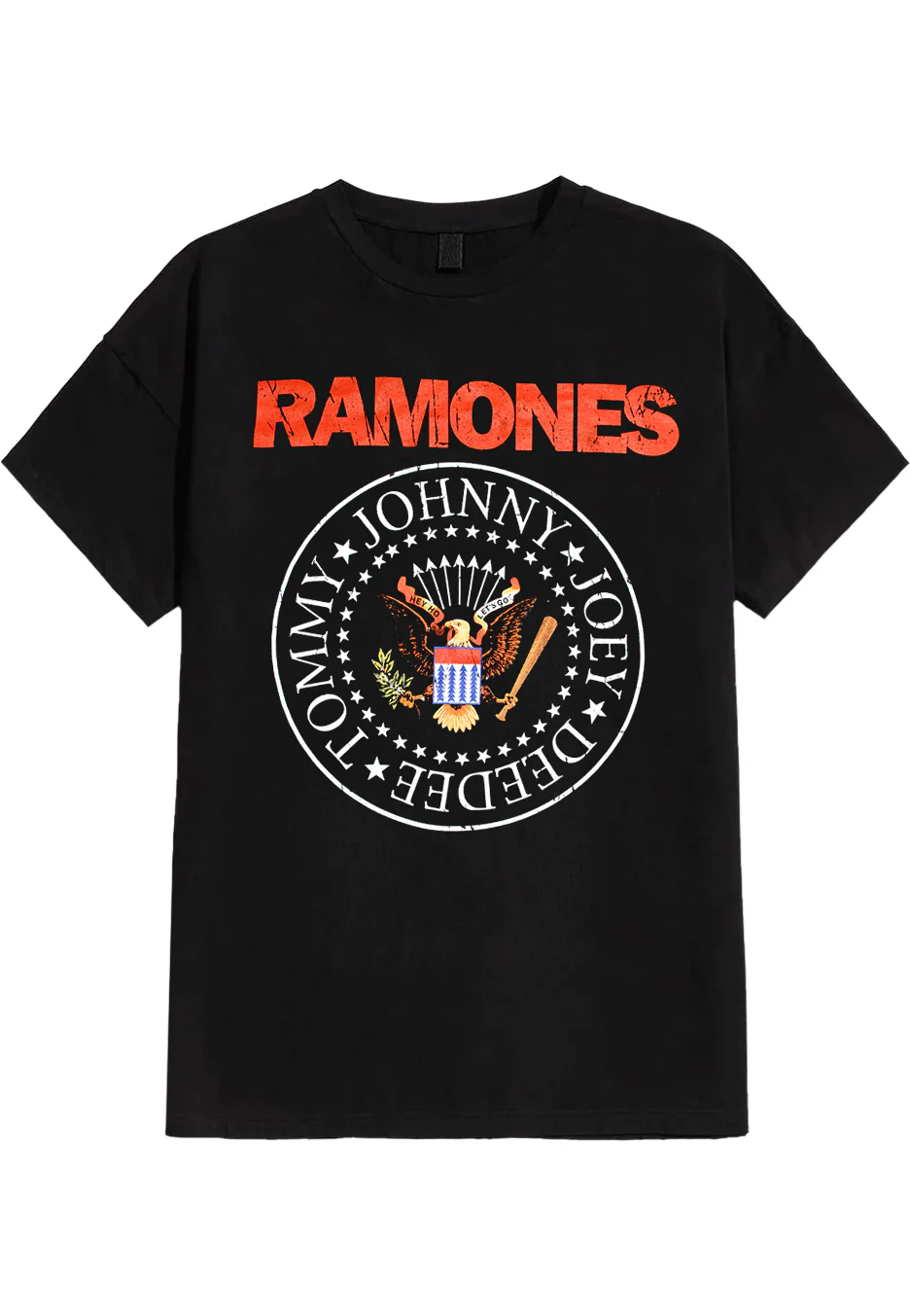 Size:s Rockinstone Ramones - Seal Red - T-shirt Unisex Adults
