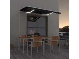 Vidaxl Toldo Automático Com Led E Sensor De Vento 300x250 Cm Antracite