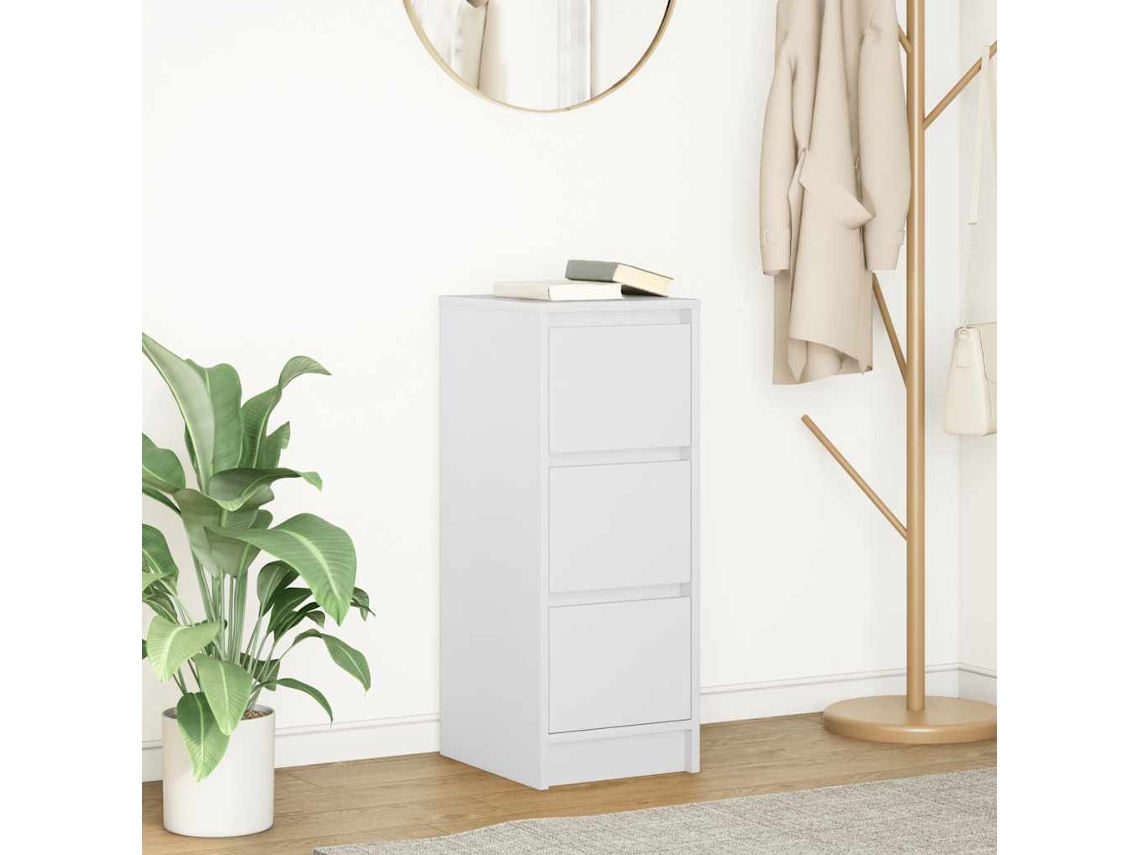 Vidaxl Aparador 29,5x34x76 Cm Derivados De Madeira Branco