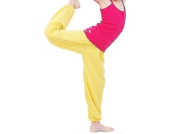 Calças Baggy Para Crianças Menino Menina Dança Aladdin Bloomers Yoga Casual Soltas Harem Amarelo