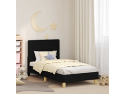 Vidaxl Estrutura de Cama Infantil com Cabeceira Preto 80 X 160 Cm