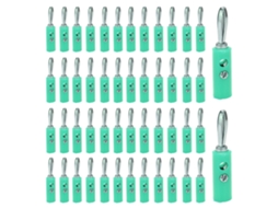 Yuru plugue Banana Jt 002 4mm Sem Solda Conector de Latão Galvanizado Abs para Equipamentos Elétricos e Eletrônicos Verde