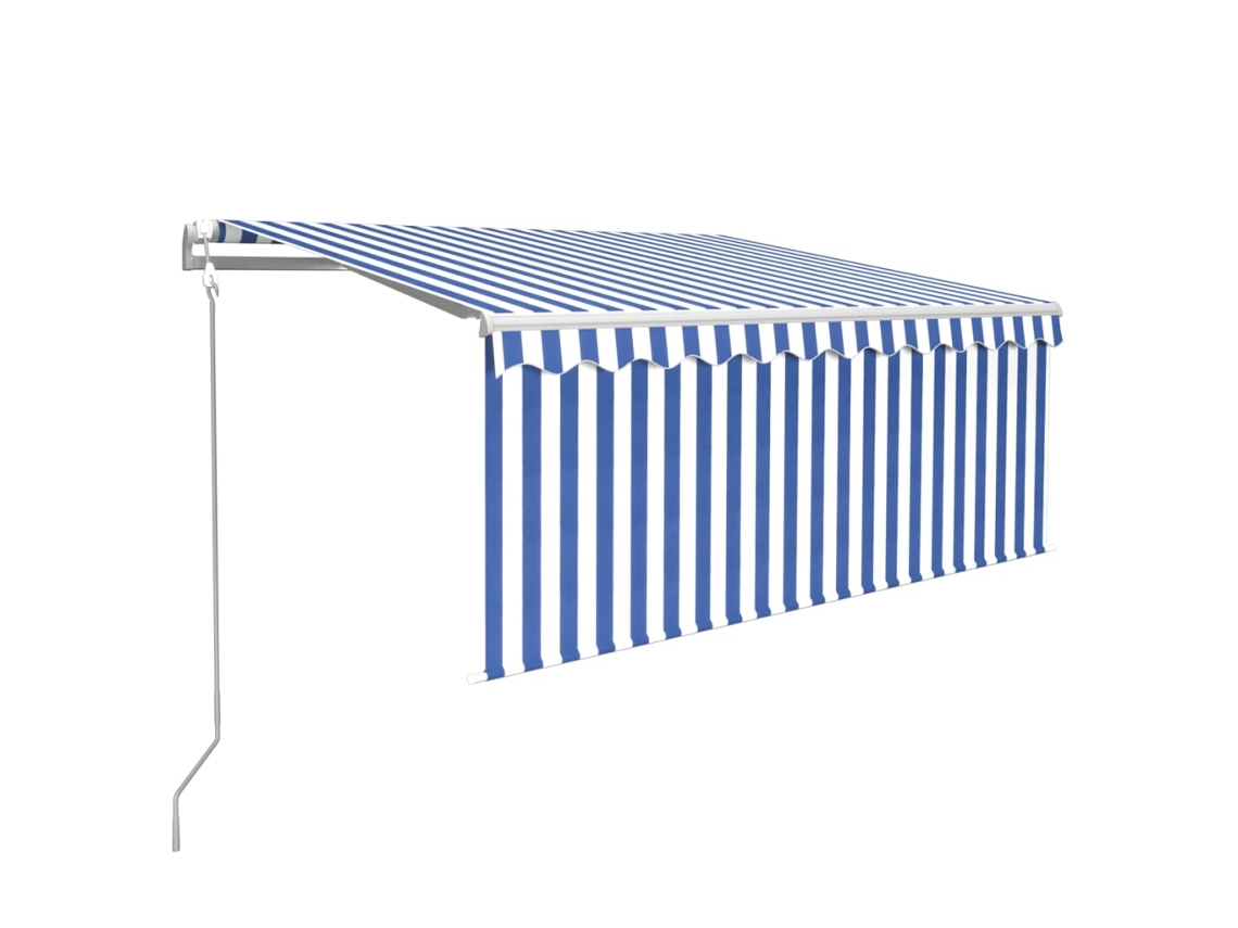 Toldo retrátil VIDAXL Azul Alumínio (3,5x2,5m)