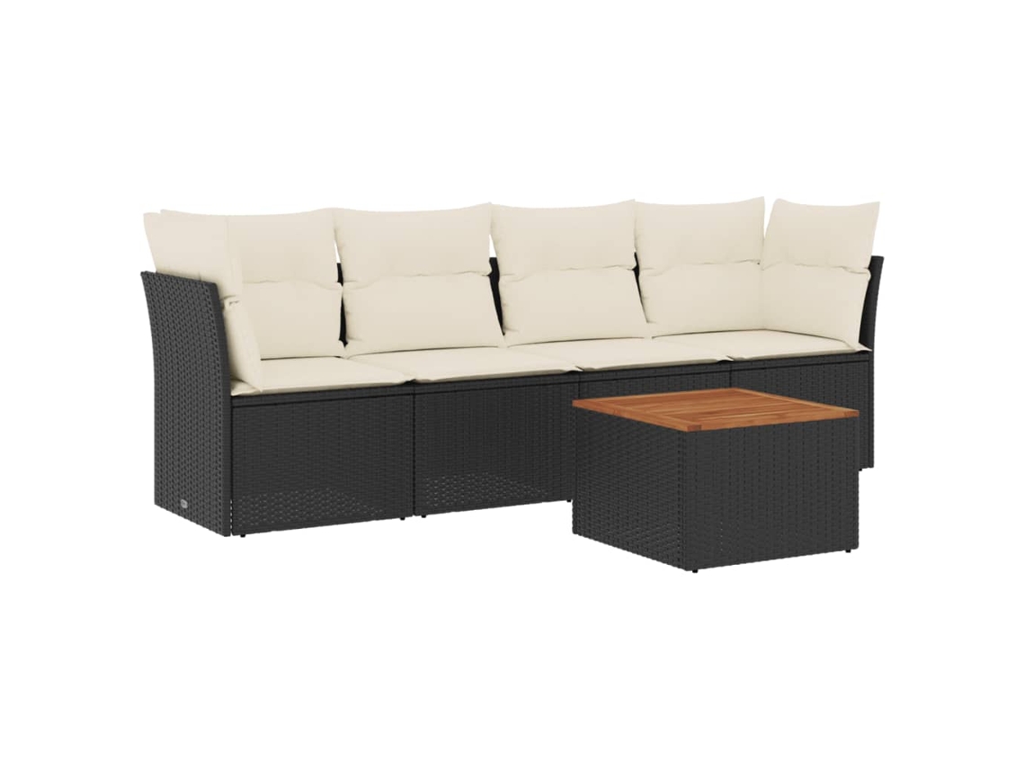 Garden Sofa Set, Garden Sofa Sets Vidaxl Preto Rattan / Vime (n/a)