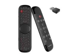 Lurelia Mini Teclado W2, 2,4 Ghz, Usb, Sem Fio, Retroiluminação, Abs, Cor Vermelho Para Smart Tv, Android Tv Box, Laptop, Windows