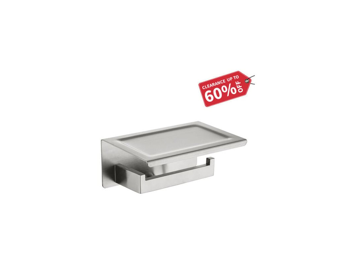 Suporte de Parede AQUAFORGE 3 em 1 para Escova Sanitária, para Limpeza Doméstica e Banheiros, Azul