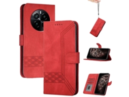 Capa De Celular De Couro Com Flip Cubic Skin Feel