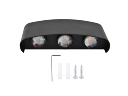 Luminária de parede LED BRILVIBERA em Prova D'água, 6W, luz branca para ambientes internos e externos.