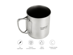 Copo de Titânio 300ml Portátil com Alça Plegável
