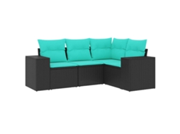 Guarda sol de Jardim Cantilever Luzes Led 350 Cm Azul ciano MAISON EXCLUSIVE
