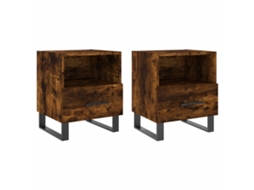 Mesinhas de Cabeceira 2 Pcs Derivados de Madeira Carvalho Fumado