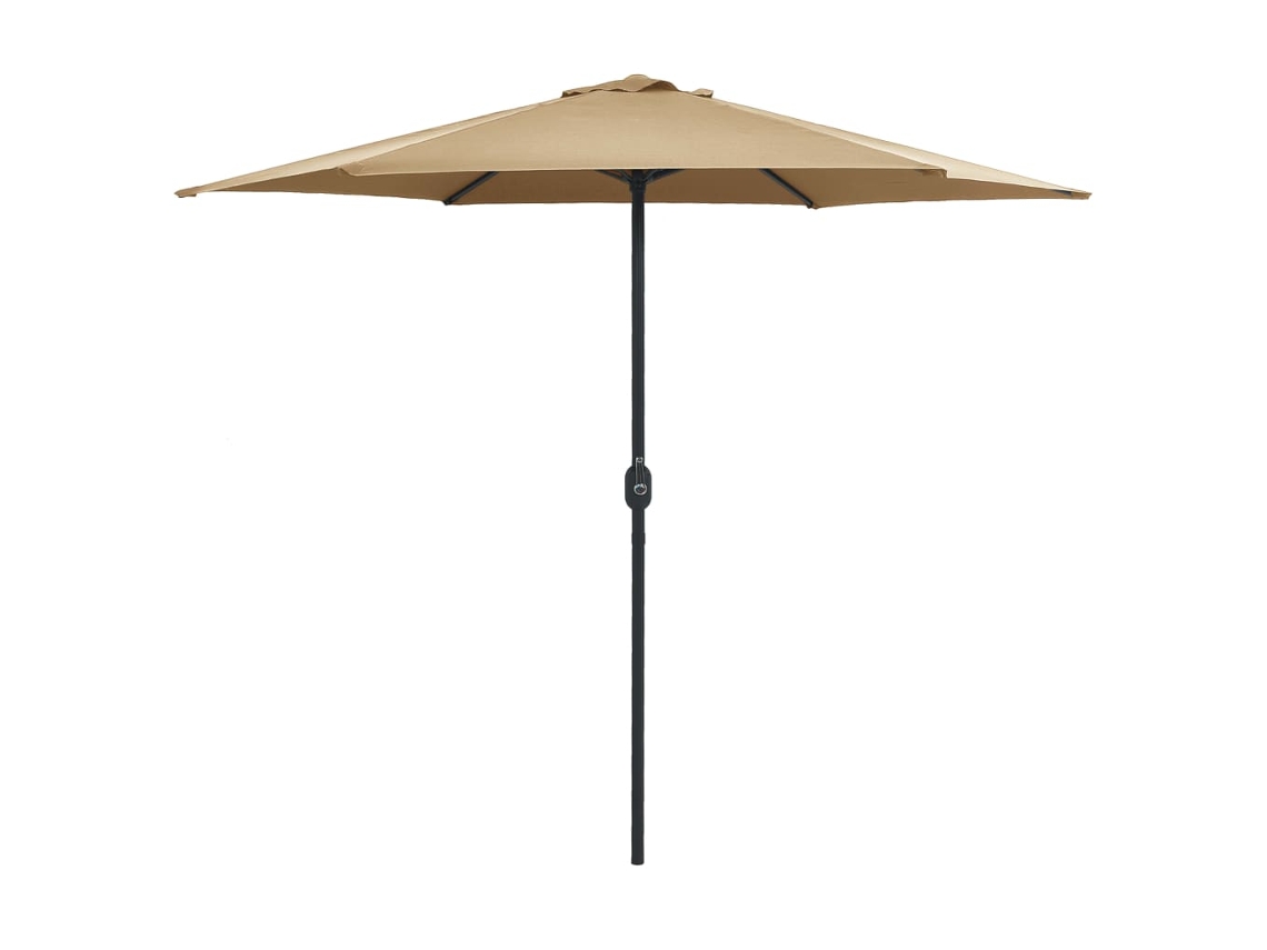 Vidaxl Guarda-sol Jardim C/ Poste Alumínio 270x246cm Cinza-acastanhado