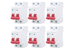 Laxiscreed Disjuntor Fotovoltaico 6 Peças 2p Dc 500v Com Proteção Contra Sobrecarga E Fugas