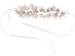 Presilha De Cabelo Em Liga Metálica Com Formato De Folha Floral E Strass Brilhantes Para Penteados Presos.