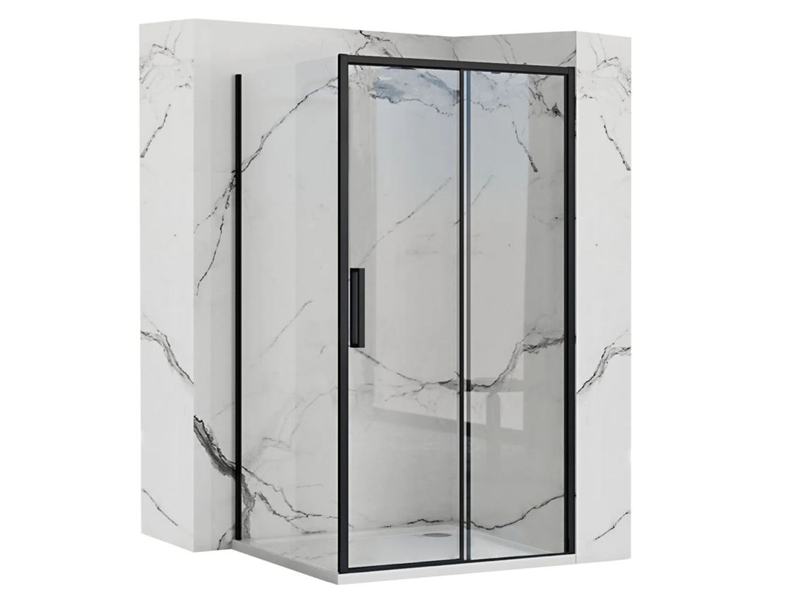 Cabine De Duche De Canto Rea Rapid Slide Black 120x100