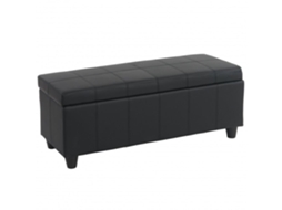 Banco/Banco de armazenamento sintético preto 112x45x45cm Ban04002
