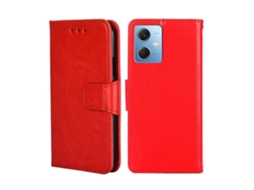 Capa De Couro Com Textura De Cristal Chinesa E Abertura Horizontal Para Xiaomi Redmi Note 12