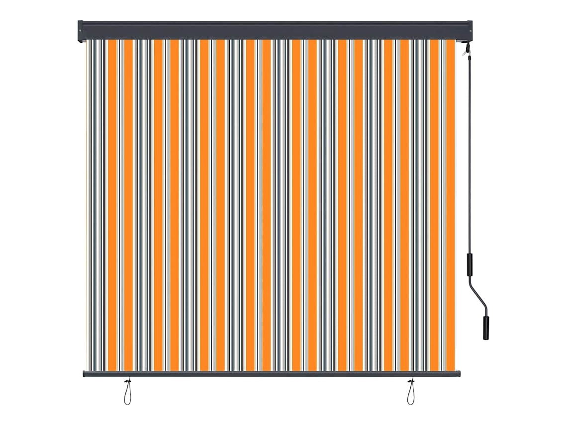 Maison Exclusive - Estores De Rolo Amarelo E Azul 180 X 250 Cm Tecido E Alumínio