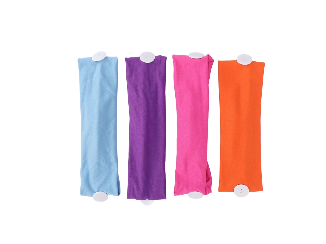 2026 4 Peças de Cintas de Cabelo para Mulher Elásticas Transpiraveis Absorventes de Suor para Yoga, Esporte e Maquiagem Tz77 2