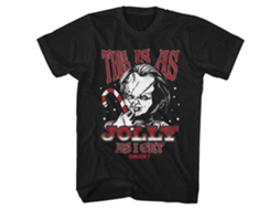 Unisex Adult T-shirt Rockinstone Chucky This Is As Jolly Black Sizel