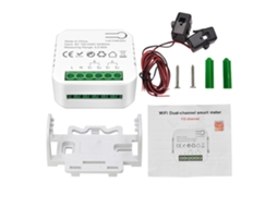 Medidor de Energia Primerox com 2 Clamps CT 80A, Monitor de Consumo Elétrico