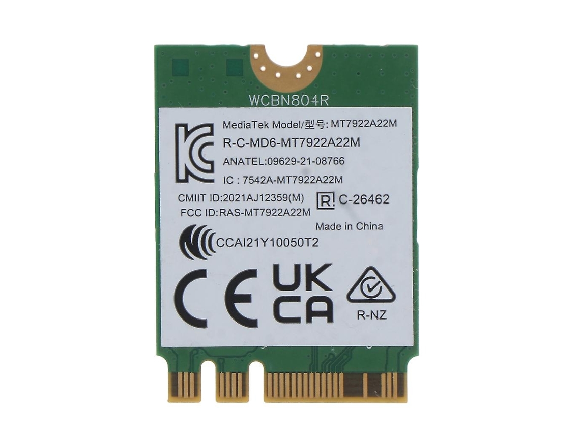 Lurelia Placa Wi-fi M.2 Ngff Mt7922 Wi-fi 6 2400 Mbps 2,4 Ghz Tri Band 2,4/5/6 Ghz Bluetooth 5.2