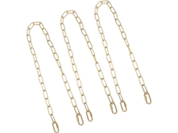 Conjunto De 3 Conectores Corrente Dourada Para Luminárias Pendentes E