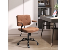 Cadeira de escritório Ehstmind Retro com altura ajustável e função de balanço, até 120 kg para escritório doméstico e sala de trabalho