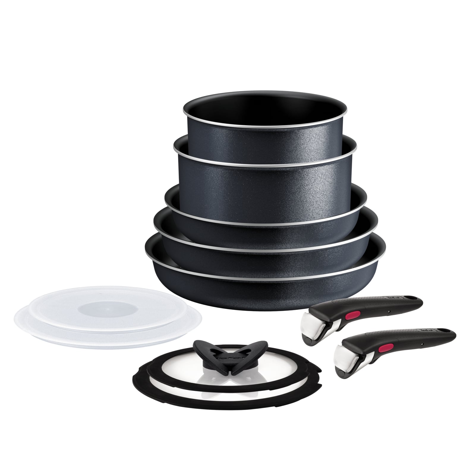 Conjunto Panelas TEFAL Ingenio So Light (11 Peças - Pega Amovível - Alumínio)