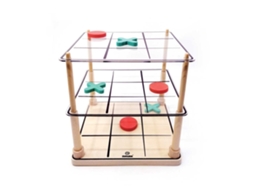 Jogo De Tabuleiro Educativo De Jogo Da Velha 3d Svoora, Em Papelão, Para Maiores De 6 Anos.