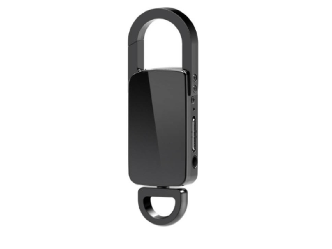 Gravador De Chaveiro, Unidade Flash Usb De Gravação Ativa, Mp3 Player 8 Gb Yizhood (preto)