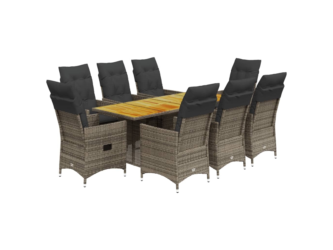 Garden Dining Set, Garden Dining Sets Vidaxl Cinzeto Rattan / Vime (n/a)