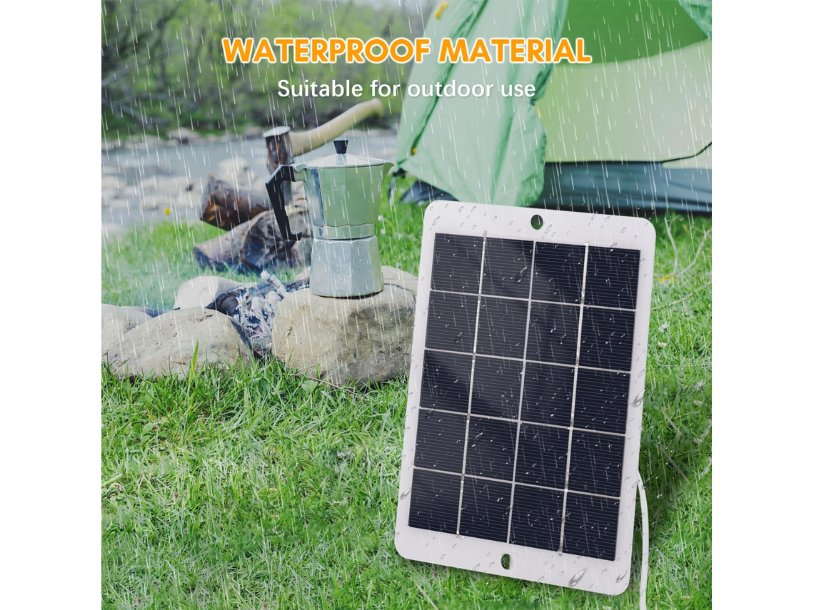 Primerox carregador Solar Portátil 3w 5v com Usb para Camping Telefone Ventilador Luz Led Câmera